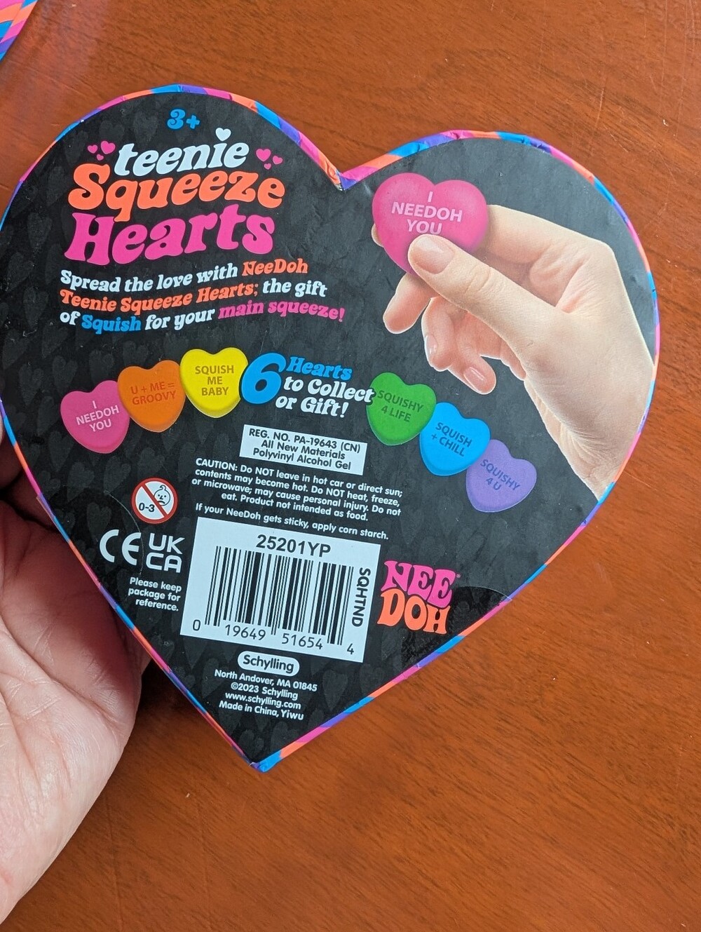 2 PACK Schylling NeeDoh Teenie Squeeze Hearts Squishy Novelty Toy Valentine's ♥️ - Picture 6 of 8